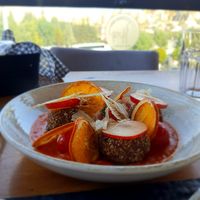 Oatmeal balls and apricot at Keyif in Goreme