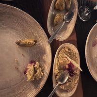 Zucchini flower & hummus  at Keyif in Goreme