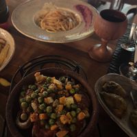 Stuffed mushrooms and pasta   at Keyif in Goreme