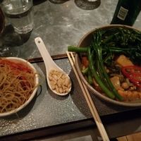 Sweet potato, butternut squash and kale satay at The Florist in Liverpool