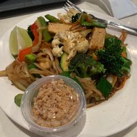 Vegan pad Thai with tofu at Pong in Uppsala