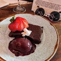 Brownie de chocolate at Basilio in Lisbon