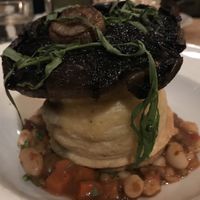 Mushroom & Tarragon suet pudding  at Bill's in Durham