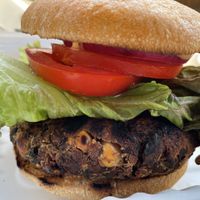 Veggie burger at The Dutch Door in Napa