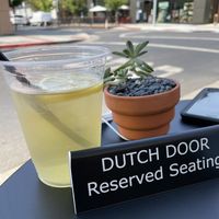 One of the tables at The Dutch Door in Napa