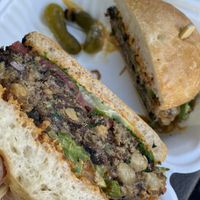 Vegan queso burger   at The Dutch Door in Napa