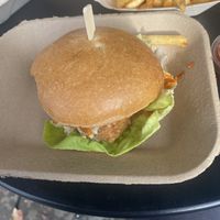 It was a special- Buffalo Fried Tempeh sandwich. Fires need to be ordered separately   at The Dutch Door in Napa
