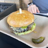 Kickin’ Queso Burger   at The Dutch Door in Napa