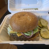 Vegan Burger with vegan cheese! at The Dutch Door in Napa