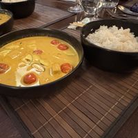 Vegetable yellow Thai curryy  at Lemon Leaf in Prague