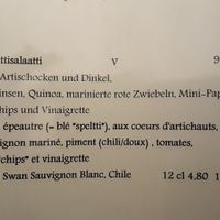 Menue at Tower in Aekaeslompolo