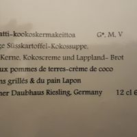 Menue at Tower in Aekaeslompolo