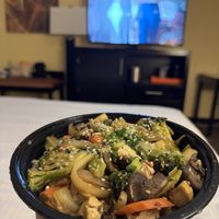 Keauhou Bowl - Teriyaki Tofu with brown rice, fried tofu and ginger-sesame teriyaki sauce  at Down to Earth - Store and Deli in Aiea