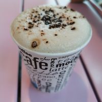 Soy cappuccino at Divina Berlina in Tenerife