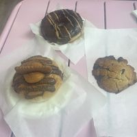 Huge doughnuts   at Divina Berlina in Tenerife