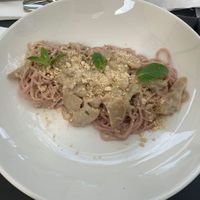 Mushroom pasta￼ at Green Chef in Kyiv