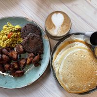 bearcat breakfast, pancakes. at Bearcat Cafe - CBD in New Orleans
