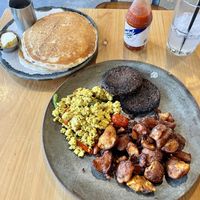 Vegan Bearcat with Pancakes #Veganuary at Bearcat Cafe - CBD in New Orleans