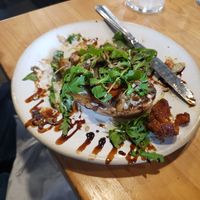 Mushroom toast at Bearcat Cafe - CBD in New Orleans