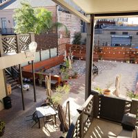 Outdoor dining option with heaters at Bearcat Cafe - CBD in New Orleans