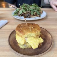 Vegan biscuit sandwich  at Bearcat Cafe - CBD in New Orleans