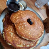 Vegan pancakes at Bearcat Cafe - CBD in New Orleans