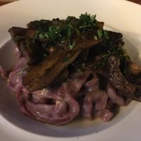 Vegan pasta, would have been better without the coconut creamy sauce at Santolla in Puerto Natales