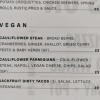 Vegan options at The Fox Hotel in South Brisbane