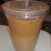 Thai iced tea. at Loving Hut in Houston