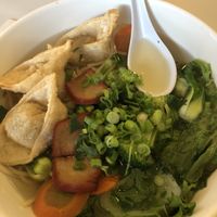 Wonton soup at Loving Hut in Houston