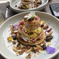 Coconut pancakes  at Wilde & Co in Darlinghurst