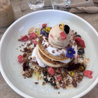 Vegan coconut pancakes   at Wilde & Co in Darlinghurst