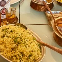Chana Masala with Rice and peas  at Accha in Chiang Rai
