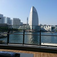 Outdoor seats at L'Antica Pizzeria da Michele in Yokohama