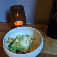 pears, hazelnuts and lettuce at Leuchtendroter in Frankfurt