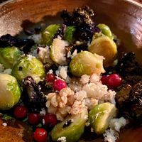 One of our favorites: brussel sprout potato bowl at Leuchtendroter in Frankfurt