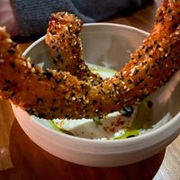 Pumpkin with a cucumber mint sauce at Leuchtendroter in Frankfurt