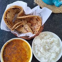 Dal,parathas,  and steamed rice 🍚 at Cafe Boho in Udaipur