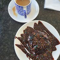 Vegan Brownie and soy masala chai at Cafe Boho in Udaipur