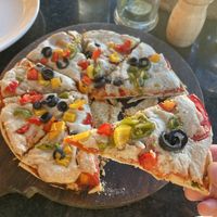 Vegan pizza  at Cafe Boho in Udaipur