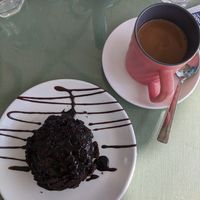 Vegan brown and soy masala chai at Cafe Boho in Udaipur