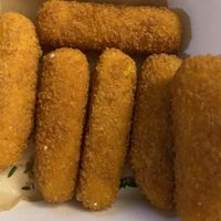 Vegan mozzarella sticks  at Yecla 33 in Valencia
