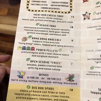 Menu (p. 1) at Pixels Pints & Bytes in Norfolk