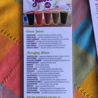 Juices at Luz del Sol in Mazunte