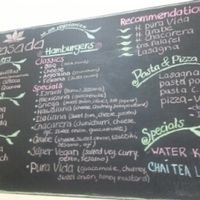 menu board at Prasada in Cusco