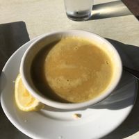 Lentil soup at Boubouffe Mediterranean Grille in Long Beach