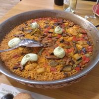 Arroz a banda vegano at Doña Lola in Albacete