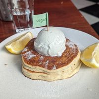 Lemon and sugar plantcakes at The Pancake Parlour in Docklands