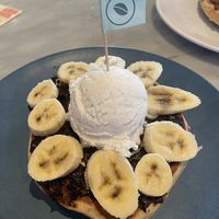  Choc banana vegan pancakes at The Pancake Parlour in Docklands