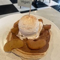  Cinamon apple vegan pancakes at The Pancake Parlour in Docklands
